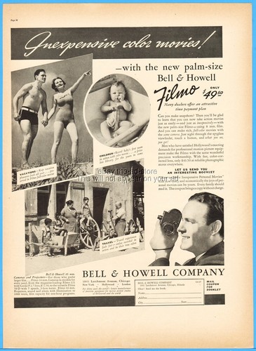 Pubblicità film bell howell - &,